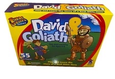 1998 Faith Kid David & Goliath Bible Greats 55 Piece Playset New Sealed Parts