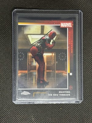 2025 Topps Chrome Deadpool Enjoying His New Threads BLACK  08/10!