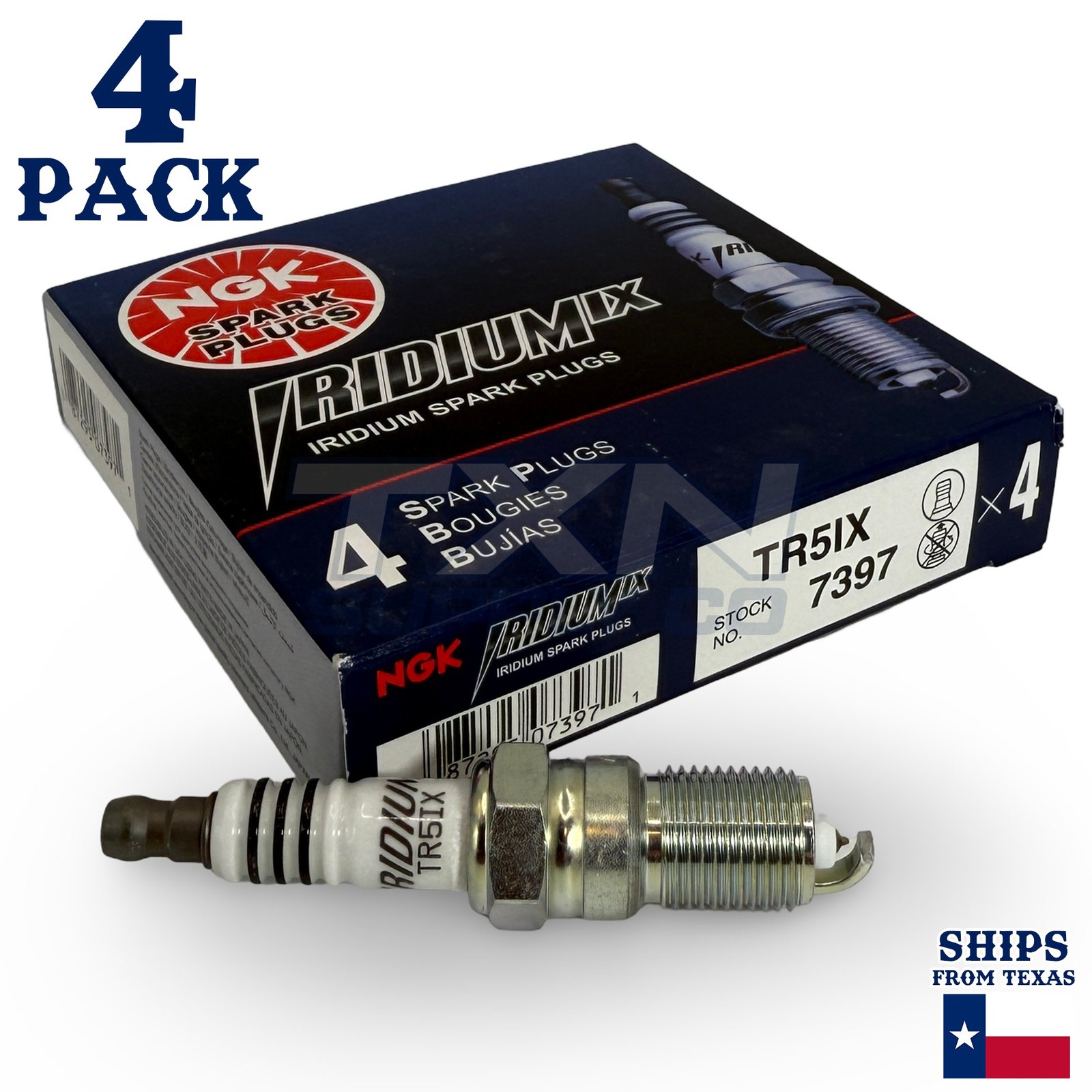 4 Pack NGK Iridium IX 7397 Spark Plugs TR5IX