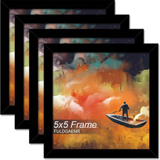 Black Picture Frame Set of 4 - 5x5