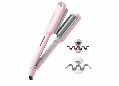 Tymo Rovy 1.25  Inch Wave Curling Iron Hair Crimper Waver Curler Pink New