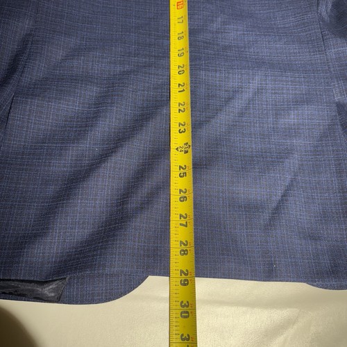 Hugo Boss Drago Super 130 Plaid Blue Blazer Sport Coat 36R - Picture 14 of 14