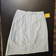 Vintage Leon Levin Golf Lined Skirt Womens 14 Light Blue 29" Waist USA Made