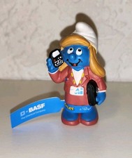 BASF Schlumpf Hexalotte Banderole hellblau SCHLEICH WERBESCHLUMPF Schlumpfine