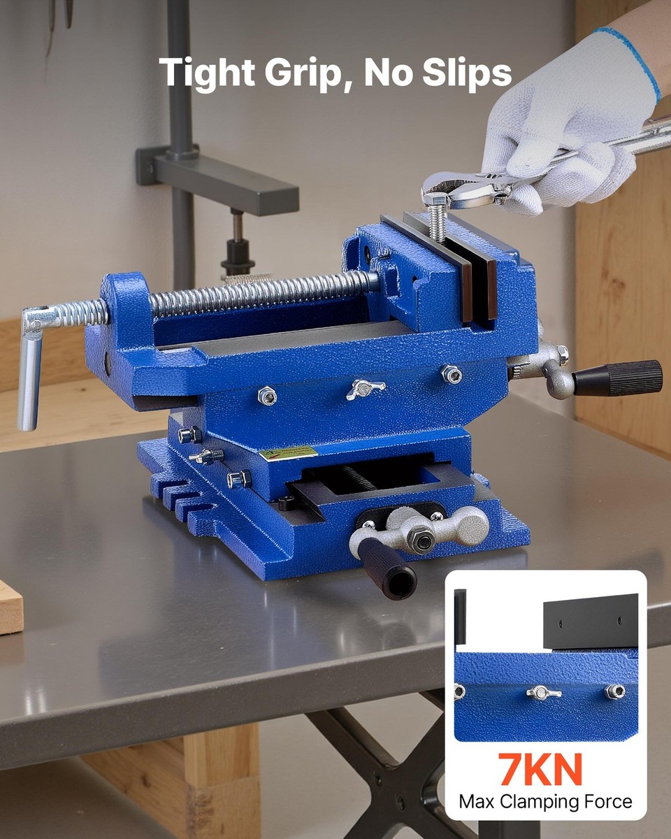 VEVOR Cross Slide Drill Press Vise 4 Inch 2 Way X-Y Axis Bench