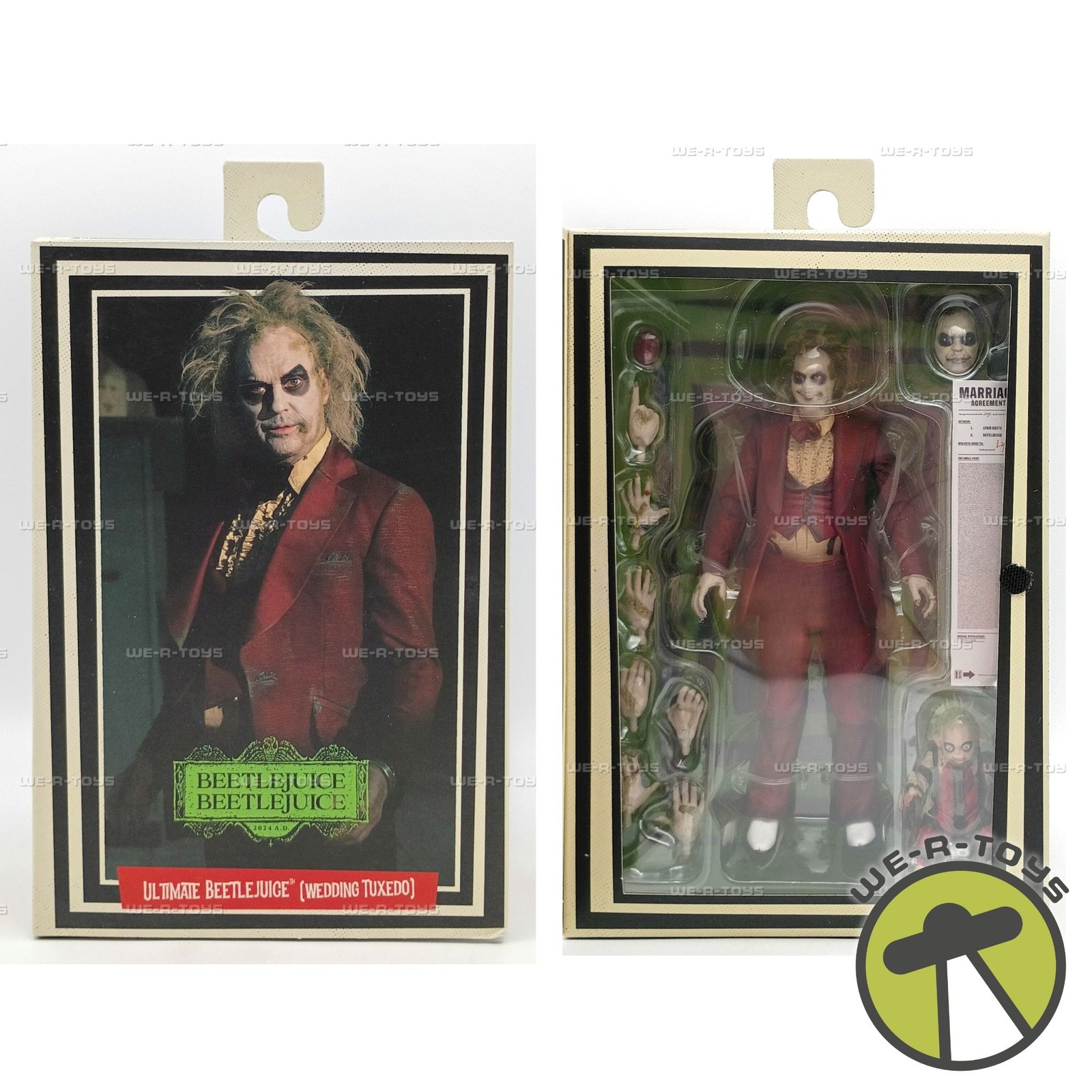 Beetlejuice Ultimate Wedding Red Tuxedo 7"" Scale Action Figure NECA 93N100224