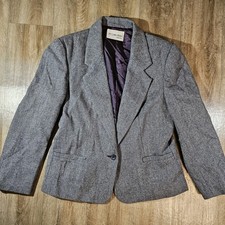 Vintage JH Collectibles Petite Womens Suit Jacket Wool Blend USA Made
