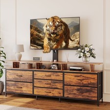 TV Stand with Adjustable Mount for TV up to 75", Big TV Stand for Living room