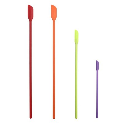 4Pcs Mini Silicone Spatula Set Double Ended Tiny Spatula for Cosmetics Kitchen