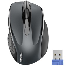 Wireless Mouse, 2.4G Ergonomic Optical Mouse, Computer Mouse for Laptop, PC,
