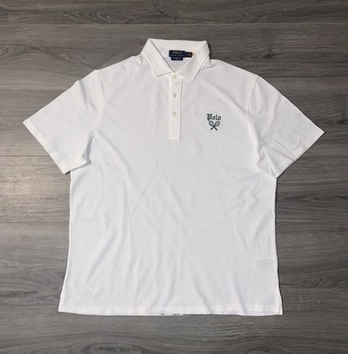 Polo Ralph Lauren Classic Fit Tennis Crest Mesh Polo Shirt White
