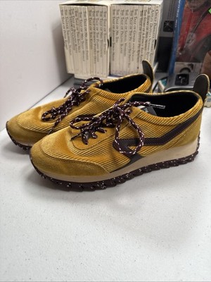 Rag & Bone Women's Corduroy Retro Runner Sneakers Size 7 EU 37.5 Gold Brown