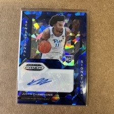 2021-22 Panini Prizm Draft Picks - Sensational Signatures Justin Champagnie Pitt
