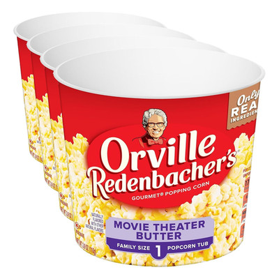 Orville Redenbacher S Microwave Popcorn + Tub, Movie Theater Butter Flavor, 2G F