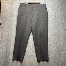 Action Slacks By Levi Strauss  Co. 38 x 29 Flat Front Men's Pants Gray