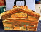 Vintage Troll Doll House Carrying Case With 2 Trolls  1960s Standard Plastics
