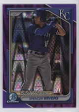 2024 Bowman Chrome Prospects Purple RayWave Refractor 73/250 Spencer Nivens 1k9t
