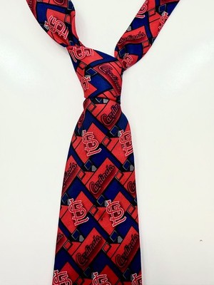 Vintage St. Louis Cardinals MLB Eagle Neckwear Baseball Necktie Red Blue