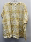 Eddie Bauer Women's SS Packable Camp Shirt Golddust Plaid Cotton Blend NWT 3X — photo 2