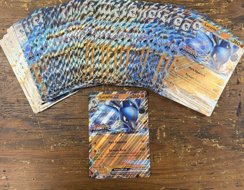Lot Of 48 Lucario Ex Jumbo Card Prismatic Evolutions Stamped 051/131 Pokemon