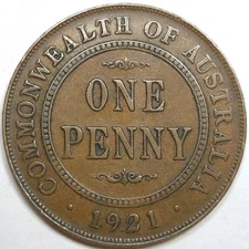 1921 Australia 1 Penny (Lot#1)