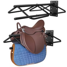 2 Pack Saddle Rack with Pad Bar for Horse, Heavy Duty Wall Mounted Saddle Rac...