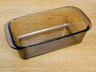 VTG Pyrex 1.5 Qt Amber Loaf Pan #213 R Corning Vision Line Baking Dish USA