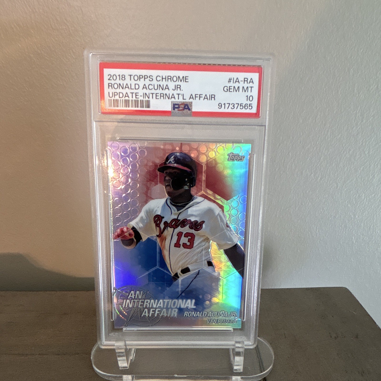 Topps 2018 Chrome Update Target Excl International Affair Acuna IA-RA PSA 10