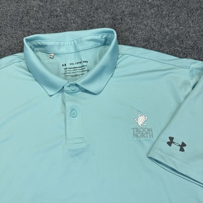 #ad #ad Under Armour Polo Mens 2XL Green Troon North Performance Golf Shirt $24.88