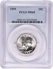 1959 Washington Silver Quarter Type B Reverse FS-901 MS65 PCGS