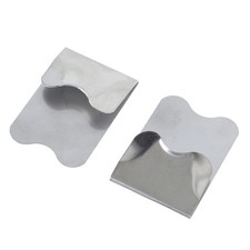 2Pcs Square Stainless Steel French Nail Art Templates for Nail Salon