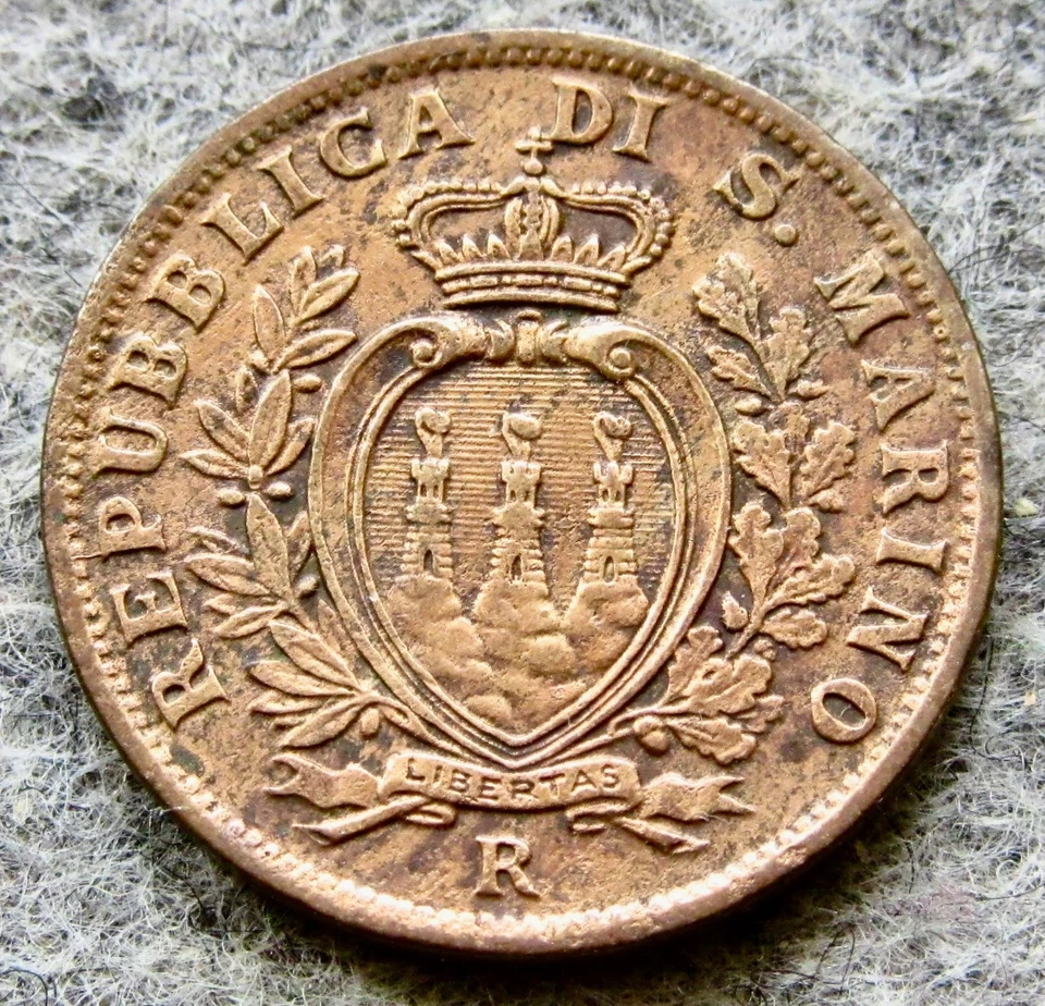 SAN MARINO 1935 5 CENTESIMI Bronze km# 12 yes we do combine postage - Image 4 of 4