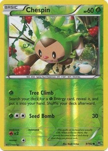 Chespin 9/162 XY Breakthrough REVERSE HOLO PERFECT MINT! Pokémon