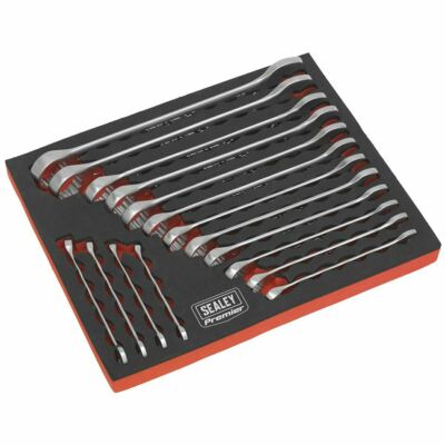 #ad #ad SEALEY SPANNER SET 16PC METRIC COMBINATION WRENCH RING OPEN IN EVA TRAY AK63255 GBP 32.71