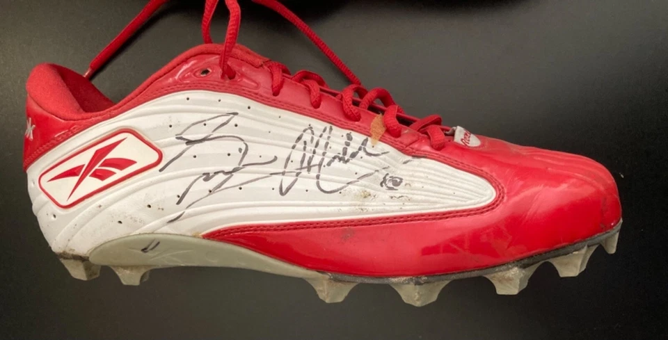 Picos de fútbol americano autografiados por Eric Moulds de la NFL - Buffalo Bills Foto 3 de 4