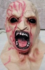 Zombie Mask Latex Halloween Cosplay Party Realistic Face Masks Headgear Scary