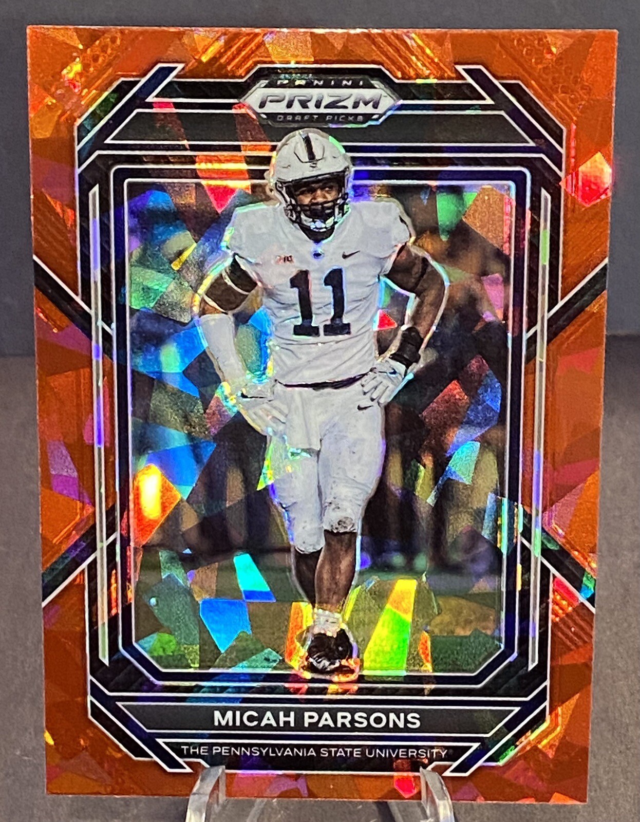 2023 Panini Prizm Draft Picks Micah Parsons Red Ice Prizm Parallel #75