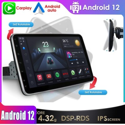 S2 Premium 10.1'' 1DIN Car Stereo GPS NAVI Radio Wireless Android Auto&CarPlay