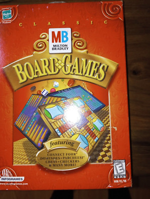 Milton Bradley Board Games 1999 Hasbro New, Sealed Windows CD-ROM Game
