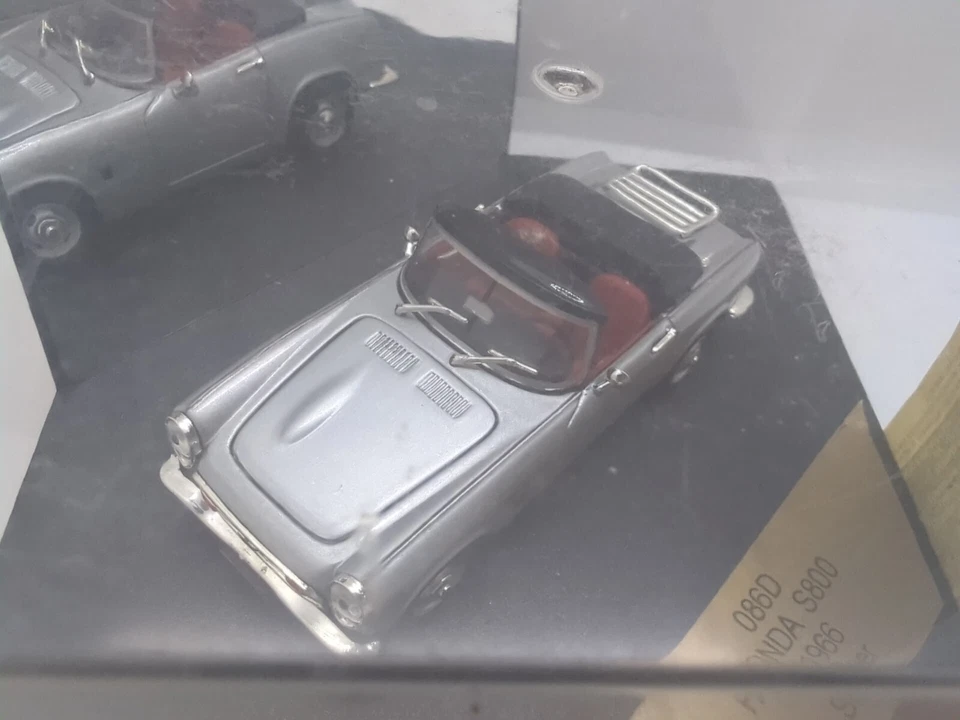 VITESSE 086D 1:43 OPEN TOP METALLIC SILVER HONDA S800 1966 DIECAST MODEL BOXED. - Image 3 of 4