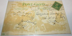 Embossed Thanksgiving Greetings Postcard Turkey Trot Suitcase Pardon Vacation — photo 2