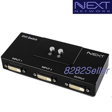 DVI 2 Port 2:1 Manual Switcher Selector Switch Box TV LCD Monitor single mode