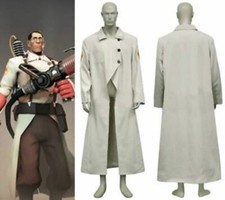 NEW Team Fortress 2 Medic Coat Trench Cosplay Costume/