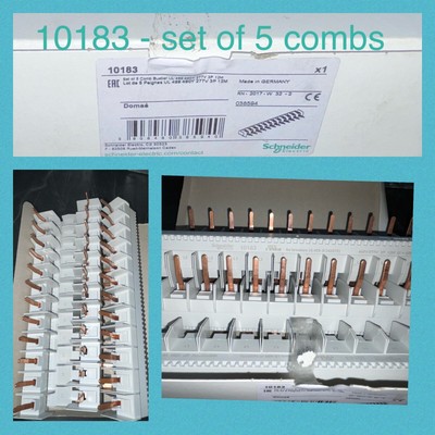 Schneider Electric 10183 Set of 5 comb busbar 80A New ~ CB FOR C60 BKRS 10183