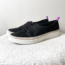 VIONIC Women's 10 Jovie Casual Canvas Espadrille Slip-on Sneakers Black