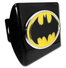 Batman Oval Yellow and Black Metal Hitch Cover