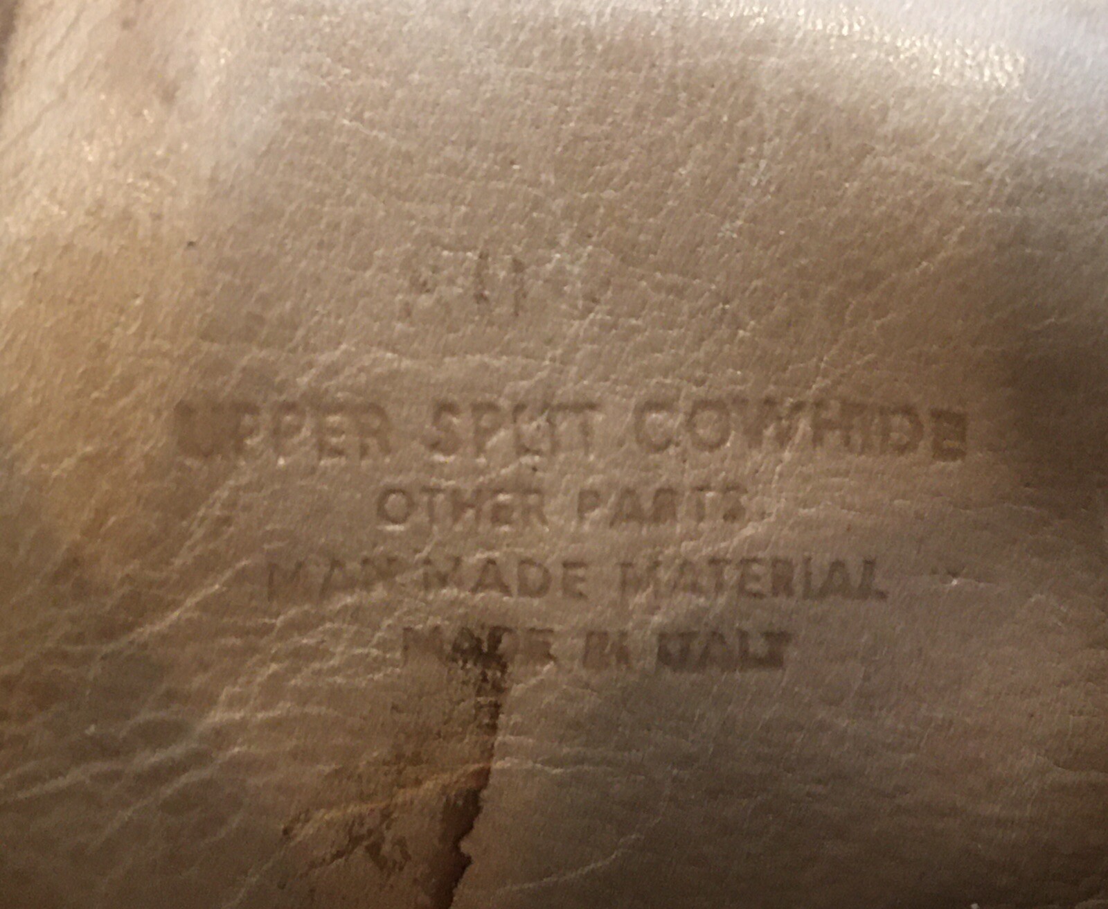 Vasque Split Cowhide Boots No Size Marked 27.5 CM Insole Vibram Soles Made Italy