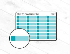 1482-7 Turquoise Labels Planner Stickers.