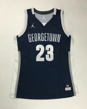 Nike Jordan Georgetown Ultimate Flight Basketball Jersey Woman's M Navy 928696