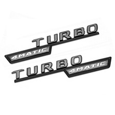 2x Für Mercedes Benz TURBO 4MATIC Emblem Badge Aufkleber Schwarz Glanz NEW 2x Für Mercedes Benz TURBO 4MATIC Emblem Badge Aufkleber Schwarz Glanz NEW